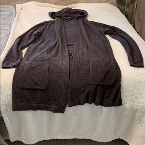Barefoot dreams brown hooded robe sz medium